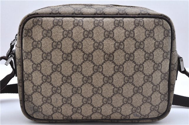 Authentic GUCCI Shoulder Cross Body Bag GG PVC Leather 114291 Brown 9354D