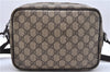 Authentic GUCCI Shoulder Cross Body Bag GG PVC Leather 114291 Brown 9354D