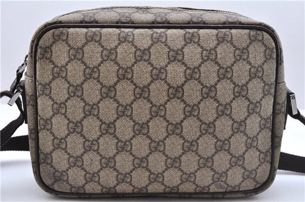 Authentic GUCCI Shoulder Cross Body Bag GG PVC Leather 114291 Brown 9354D