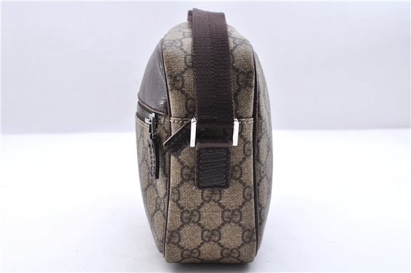 Authentic GUCCI Shoulder Cross Body Bag GG PVC Leather 114291 Brown 9354D