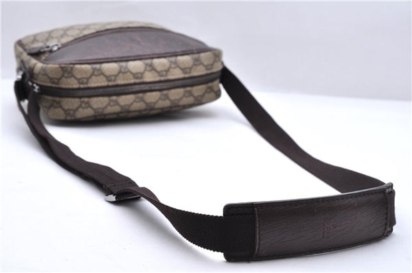 Authentic GUCCI Shoulder Cross Body Bag GG PVC Leather 114291 Brown 9354D