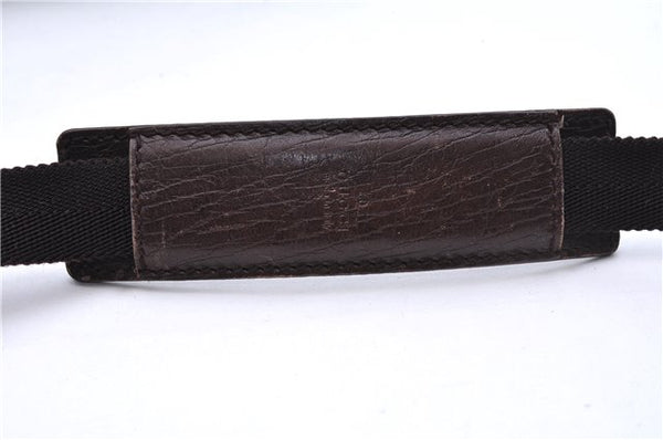 Authentic GUCCI Shoulder Cross Body Bag GG PVC Leather 114291 Brown 9354D