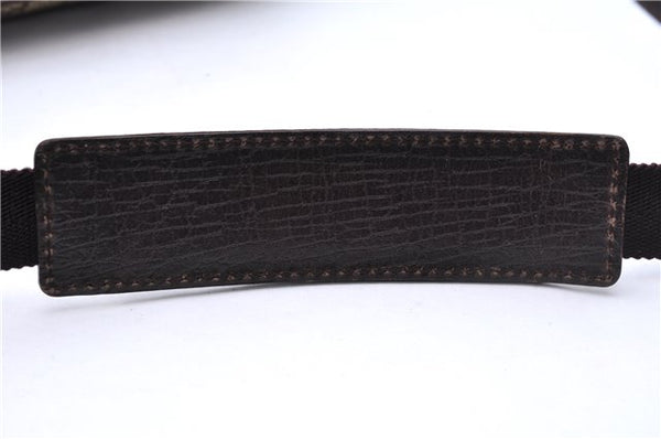 Authentic GUCCI Shoulder Cross Body Bag GG PVC Leather 114291 Brown 9354D