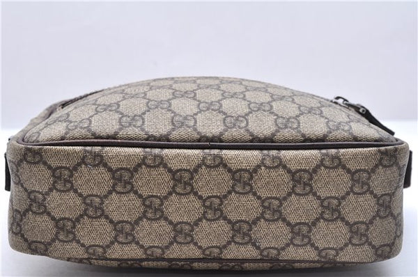 Authentic GUCCI Shoulder Cross Body Bag GG PVC Leather 114291 Brown 9354D