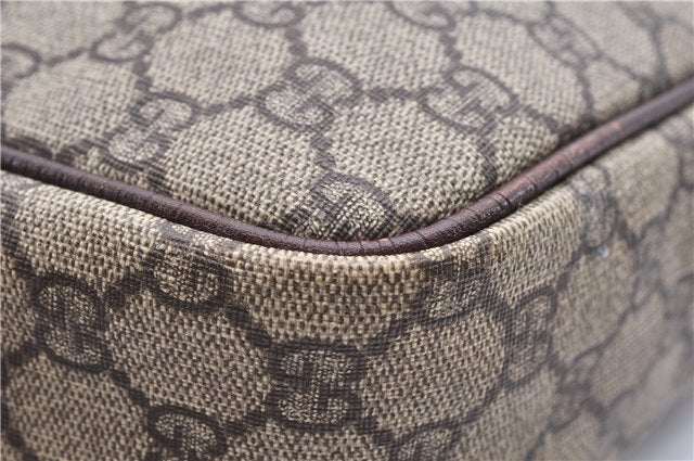 Authentic GUCCI Shoulder Cross Body Bag GG PVC Leather 114291 Brown 9354D