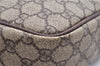 Authentic GUCCI Shoulder Cross Body Bag GG PVC Leather 114291 Brown 9354D