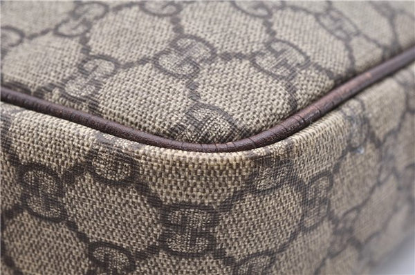 Authentic GUCCI Shoulder Cross Body Bag GG PVC Leather 114291 Brown 9354D