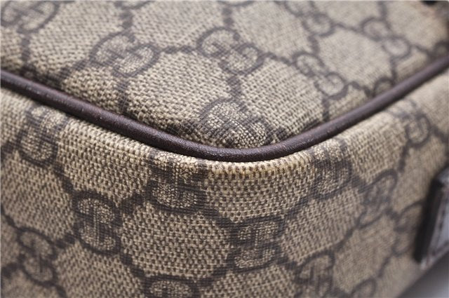 Authentic GUCCI Shoulder Cross Body Bag GG PVC Leather 114291 Brown 9354D