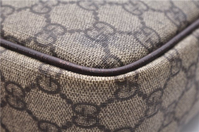 Authentic GUCCI Shoulder Cross Body Bag GG PVC Leather 114291 Brown 9354D