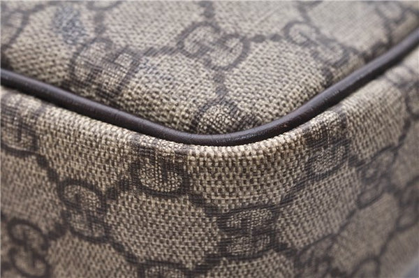 Authentic GUCCI Shoulder Cross Body Bag GG PVC Leather 114291 Brown 9354D