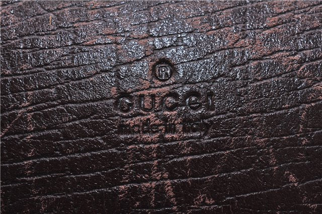 Authentic GUCCI Shoulder Cross Body Bag GG PVC Leather 114291 Brown 9354D