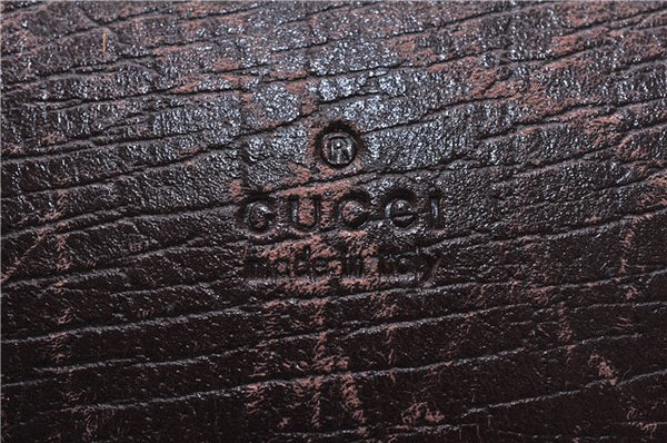 Authentic GUCCI Shoulder Cross Body Bag GG PVC Leather 114291 Brown 9354D