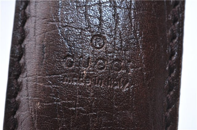 Authentic GUCCI Shoulder Cross Body Bag GG PVC Leather 114291 Brown 9354D