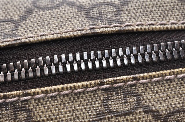 Authentic GUCCI Shoulder Cross Body Bag GG PVC Leather 114291 Brown 9354D