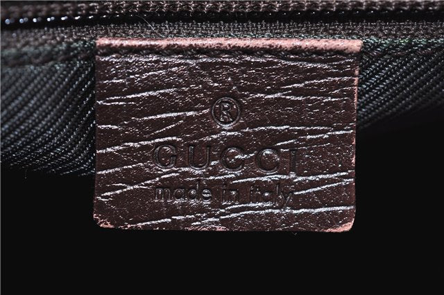 Authentic GUCCI Shoulder Cross Body Bag GG PVC Leather 114291 Brown 9354D