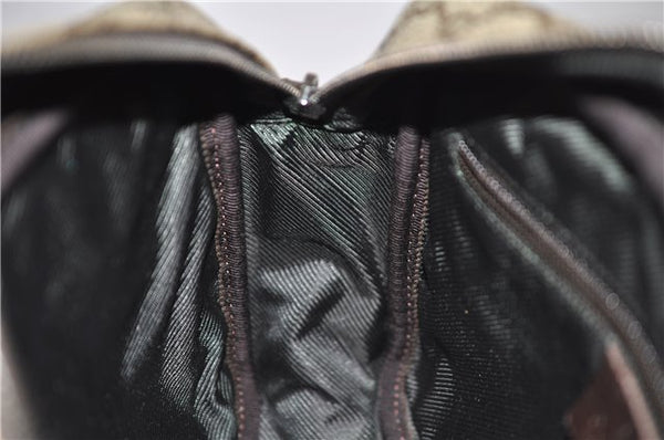 Authentic GUCCI Shoulder Cross Body Bag GG PVC Leather 114291 Brown 9354D