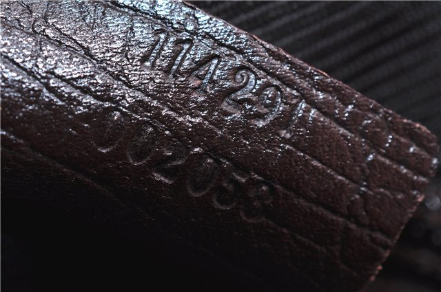 Authentic GUCCI Shoulder Cross Body Bag GG PVC Leather 114291 Brown 9354D