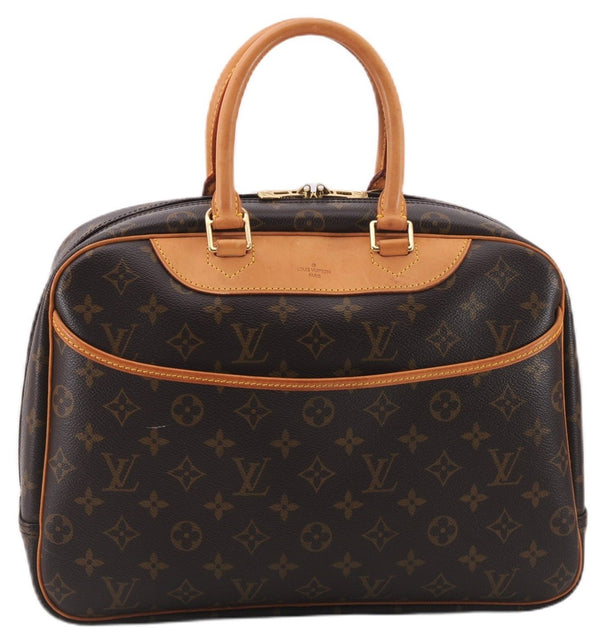 Authentic Louis Vuitton Monogram Deauville Hand Bag M47270 LV 9354E