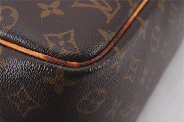 Authentic Louis Vuitton Monogram Deauville Hand Bag M47270 LV 9354E