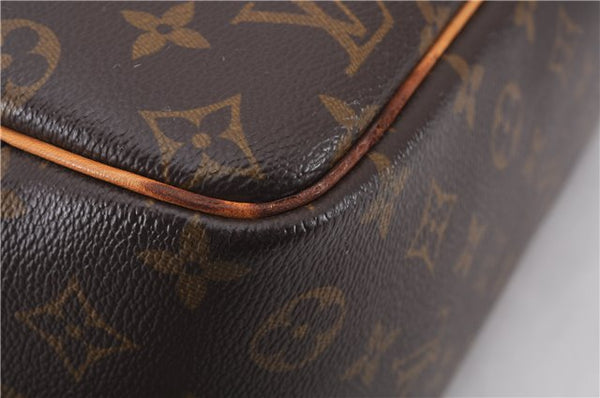 Authentic Louis Vuitton Monogram Deauville Hand Bag M47270 LV 9354E