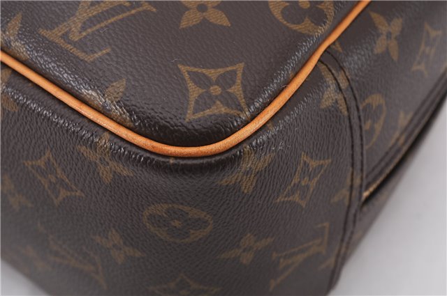 Authentic Louis Vuitton Monogram Deauville Hand Bag M47270 LV 9354E