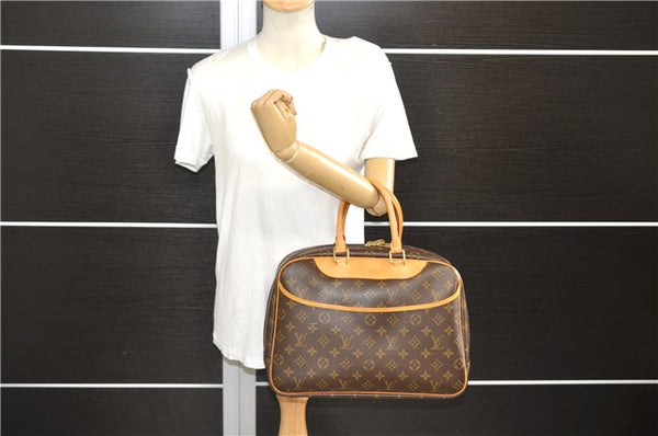 Authentic Louis Vuitton Monogram Deauville Hand Bag M47270 LV 9354E
