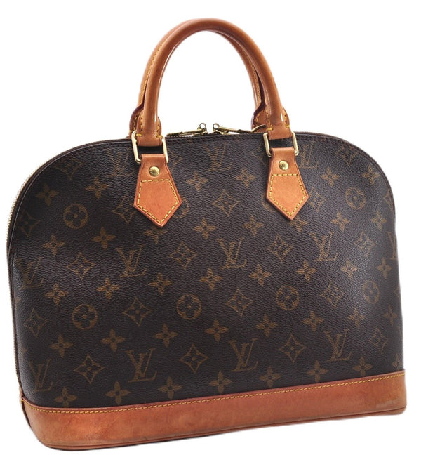 Authentic Louis Vuitton Monogram Alma Hand Bag Purse M51130 LV 9355E