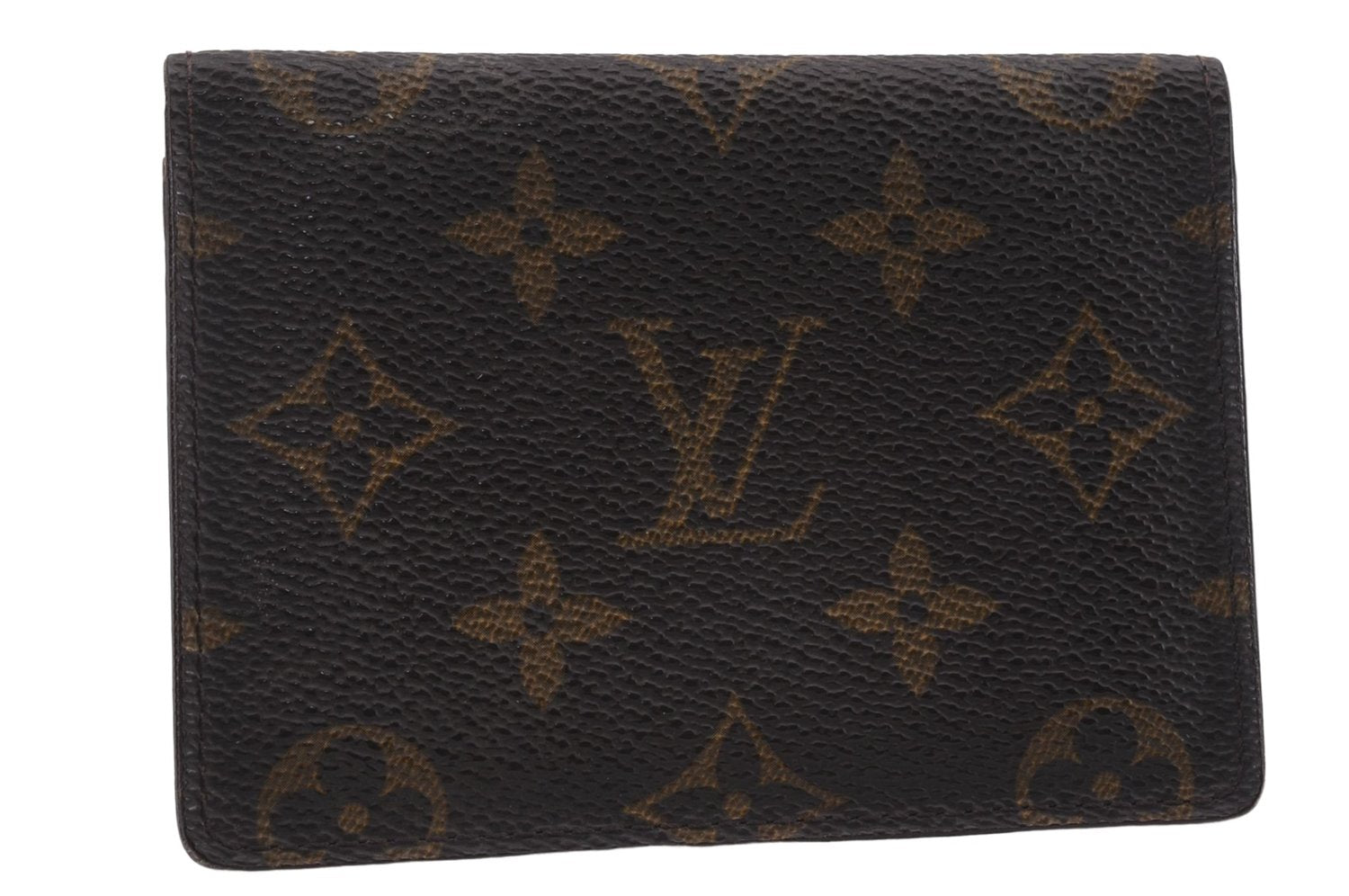 Auth Louis Vuitton Monogram Porte 2 Cartes Vertical Pass Case M60533 LV 9358D