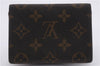 Auth Louis Vuitton Monogram Porte 2 Cartes Vertical Pass Case M60533 LV 9358D