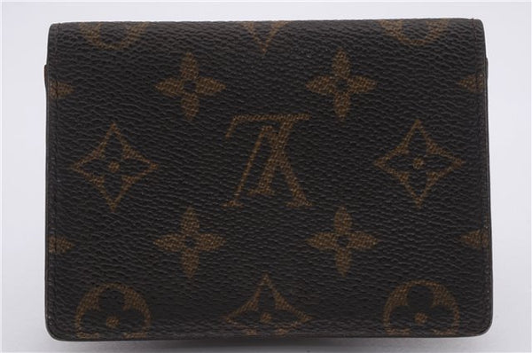 Auth Louis Vuitton Monogram Porte 2 Cartes Vertical Pass Case M60533 LV 9358D