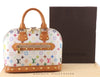 Auth Louis Vuitton Monogram Multicolor Alma PM Hand Bag White M92647 Box 9359E