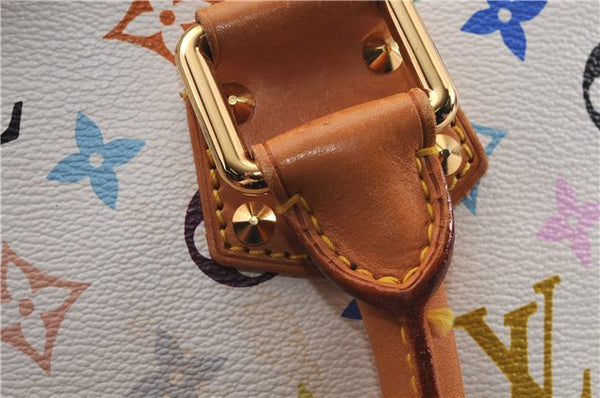 Auth Louis Vuitton Monogram Multicolor Alma PM Hand Bag White M92647 Box 9359E