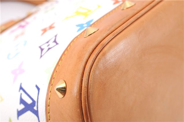 Auth Louis Vuitton Monogram Multicolor Alma PM Hand Bag White M92647 Box 9359E