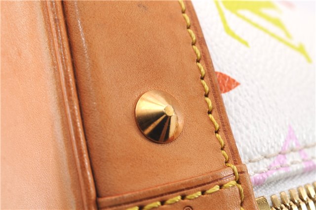 Auth Louis Vuitton Monogram Multicolor Alma PM Hand Bag White M92647 Box 9359E