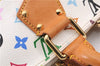 Auth Louis Vuitton Monogram Multicolor Alma PM Hand Bag White M92647 Box 9359E