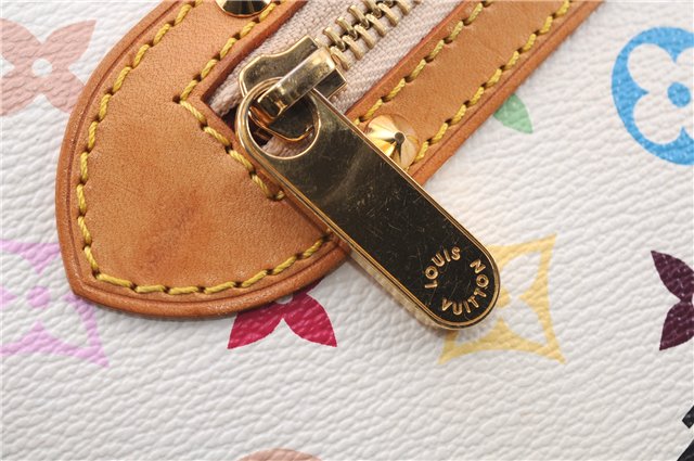 Auth Louis Vuitton Monogram Multicolor Alma PM Hand Bag White M92647 Box 9359E