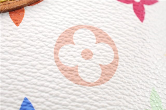 Auth Louis Vuitton Monogram Multicolor Alma PM Hand Bag White M92647 Box 9359E