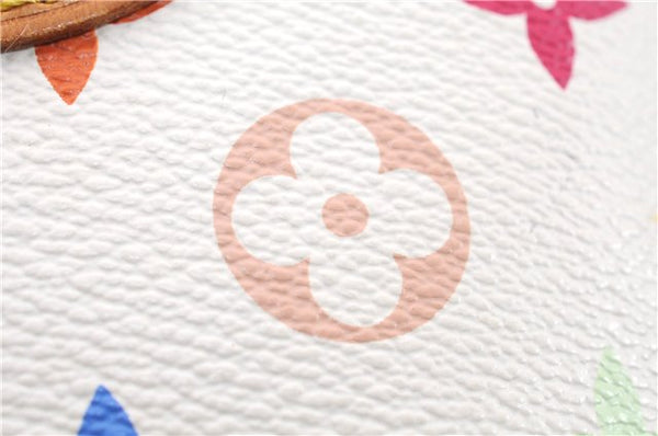 Auth Louis Vuitton Monogram Multicolor Alma PM Hand Bag White M92647 Box 9359E
