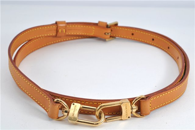 Authentic Louis Vuitton Leather Shoulder Strap Beige 40.9-47.6