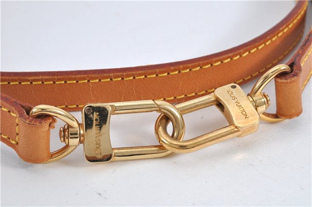 Authentic Louis Vuitton Leather Shoulder Strap Beige 40.9-47.6