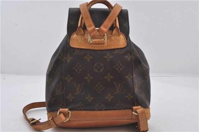 Authentic Louis Vuitton Monogram Montsouris PM Backpack M51137 LV 9361E