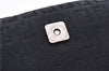 Authentic FENDI Zucchino Mamma Baguette Shoulder Bag Canvas Leather Black 9362E