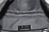 Authentic FENDI Zucchino Mamma Baguette Shoulder Bag Canvas Leather Black 9362E