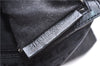 Authentic FENDI Zucchino Mamma Baguette Shoulder Bag Canvas Leather Black 9362E