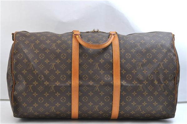 Authentic Louis Vuitton Monogram Keepall Bandouliere 60 M41412 Boston Bag 9365E