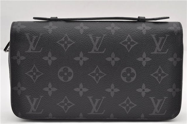 Authentic Louis Vuitton Monogram Eclipse Zippy XL Wallet Purse M61698 LV 9367E