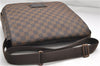 Auth Louis Vuitton Damier Brooklyn MM Shoulder Cross Body Bag N51211 LV 9370D