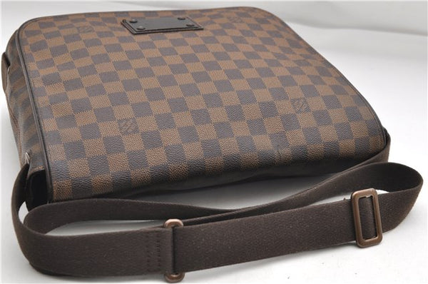 Auth Louis Vuitton Damier Brooklyn MM Shoulder Cross Body Bag N51211 LV 9370D