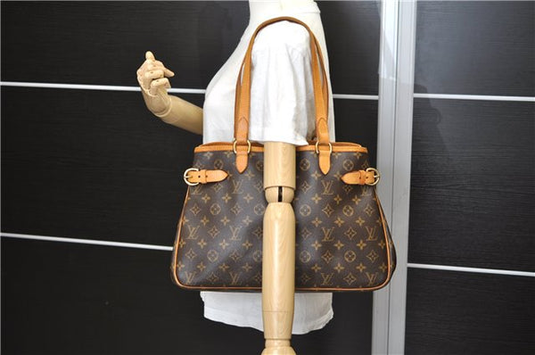 Authentic Louis Vuitton Monogram Batignolles Horizontal Tote Bag M51154 LV 9370E