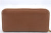 Authentic PRADA Leather Long Wallet Purse Brown 9371C
